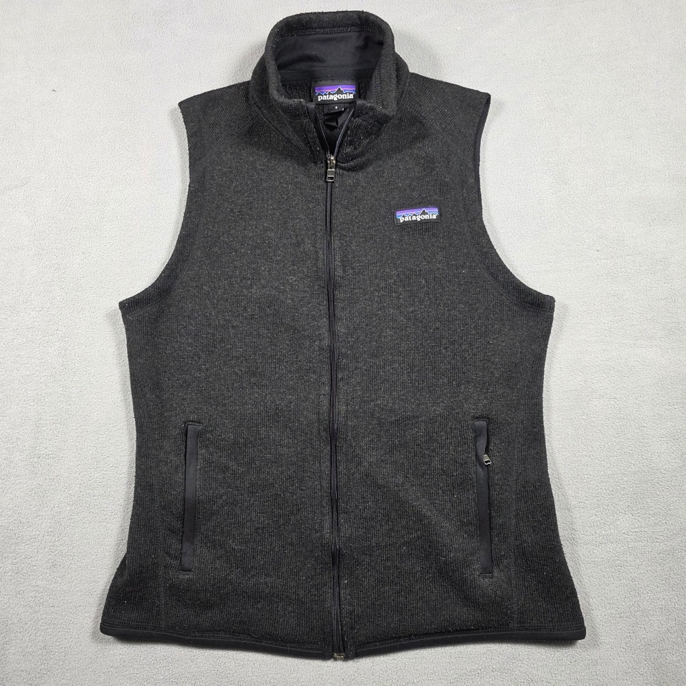 Patagonia Vest Womens Size Small Black Better Sweater Heathered